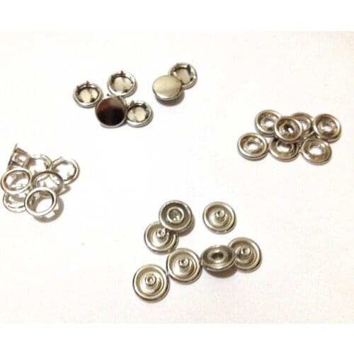 2018Top Fashion Time-limited Decorative Buttons 100sets 12mm High Quality Silver Solid Brass Cap Prong Snap Button For Child