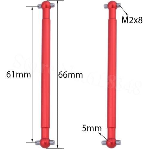 2Pcs 65mm Metal Alum Universal Drive Joint Dogbone For 1/18 RC Car Revel 24540 Scorch Hobbico Dromida BX/MT/SC4.18 Monster Truck