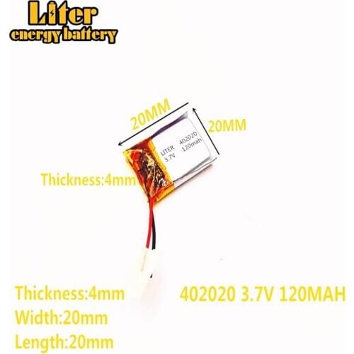 3.7V 120mAh 402020 382020 Lithium Polymer li ion Rechargeable Battery For Mp3 MP4 MP5 GPS mobile bluetooth