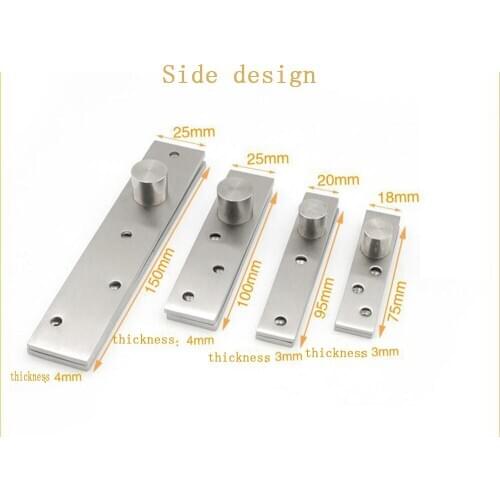360 degree rotating shaft 75/100 / 150mm rotating hinge positioning shaft upper and lower door hidden pivot hinge stainless stee