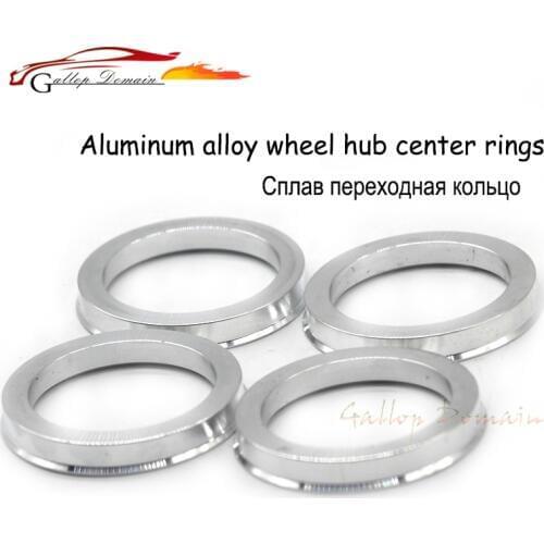 4PCS Aluminum alloy Hub Centric Rings Car Wheel Bore Center Collar 66.6-57.1mm For AUDI
