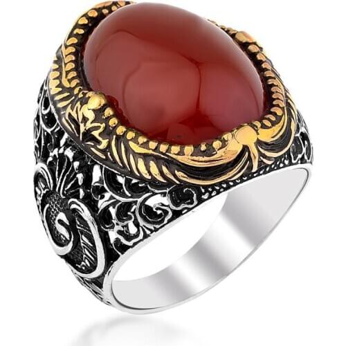 Burgundy Cubic Zirconia 925 Sterling Silver Woah Model Ring