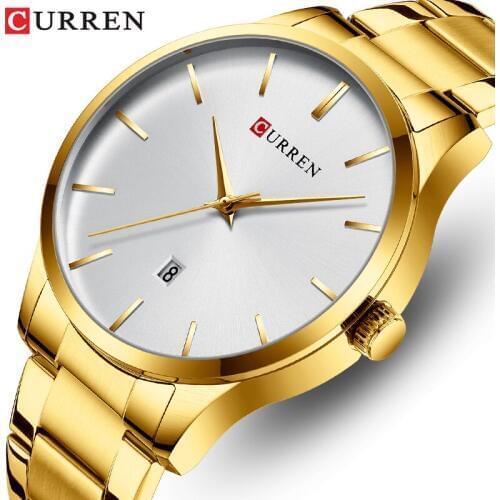 CURREN Watch Fashion Sport Men’s Watches Waterproof Quartz Wristwatch Stainless Steel Male Clock Relogio Masculino Gift for Men