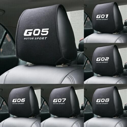 1PCS car headrest cover fit for G01 G02 G05 G06 G07 G08 G11 BMW G12 G14 G15 G16 G20 G21 G30 G31 Auto Accessories