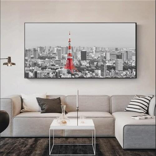 New York City Manhattan Black White Building Canvas Painting Posters and Prints Scandinavian Wall Art Picture Living Room Decor