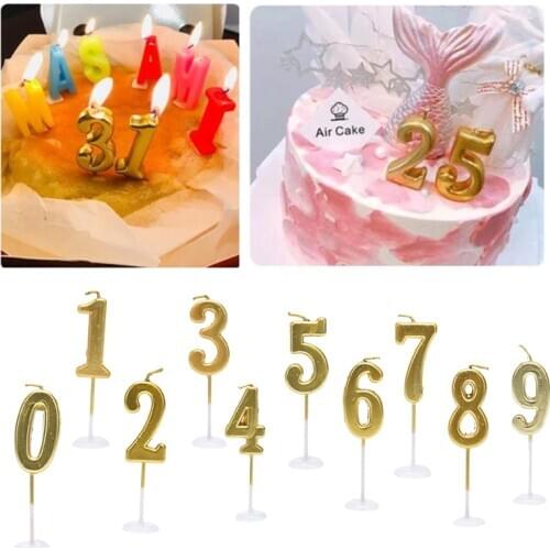 Digital Birthday Candles Big Cake Candles Decoration Smokeless Birthday Number Candle Birthday Wedding Decoration
