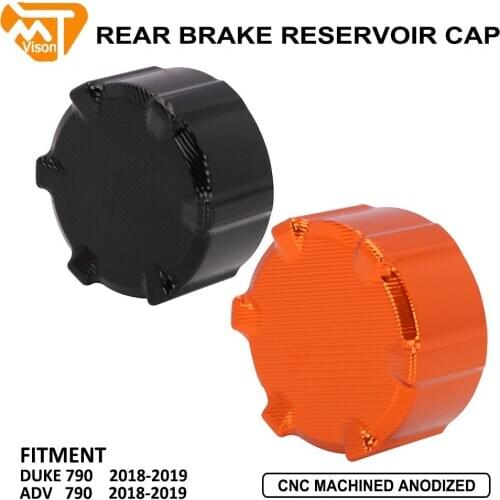 CNC Motorcycle Rear Brake Fluid Cylinder Reservoir Cover Tank Cap For KTM DUKE 790 KTM ADV 790 2018-2019