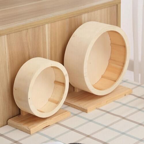 Pet Wooden Sports Wheel Mute Hamster Running Wheel Pet Toy Wheel For Hamsters, Mice, Mice And African Hedgehogs WJ10313