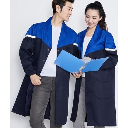 Dirt-resistant workshop warehouse unloading porter logistic work clothes ropa de trabajo para hombre reflective long coat outfit