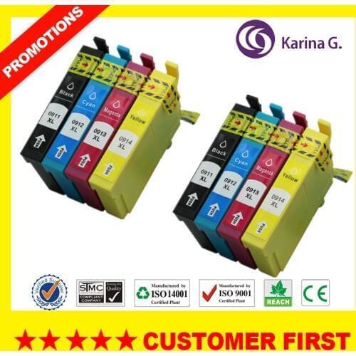 2sets Compatible For Epson T0911 / T0912 / T0913 / T0914 ink cartridge suit For Epson Stylus CX5505,C90,CX5500 printer