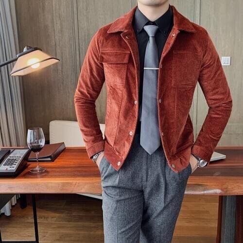 LEOSOXS Mens Corduroy Jackets