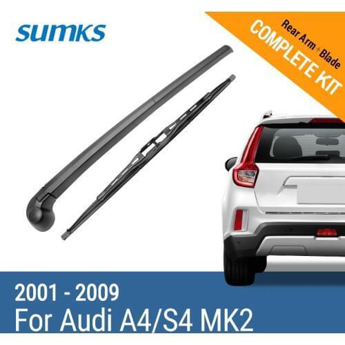 SUMKS Rear Wiper & Arm for Audi A4/S4 MK2 2001 2002 2003 2004 2005 2006 2007 2008 2009