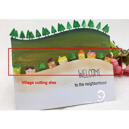 METAL CUTTING DIES CUT Alinacraft wave house hill village corner punch scrapbook PAPER CRAFT card album knife mold art cutter