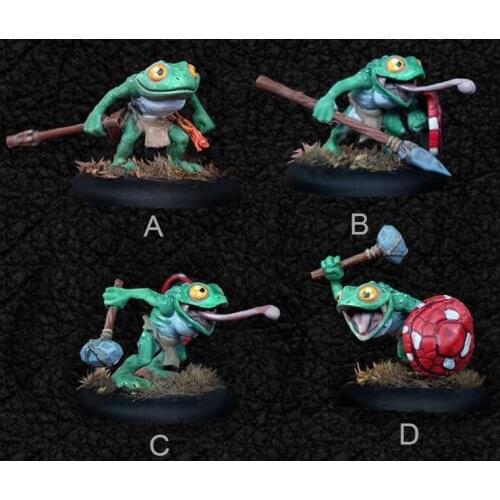 38mm Resin Model Frog Warrior Figure Unpainted No Color