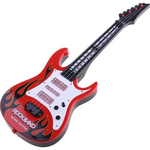 Music Electric Guitar 4 Strings Musical Instrument Educational Toy Kids Toy Gift