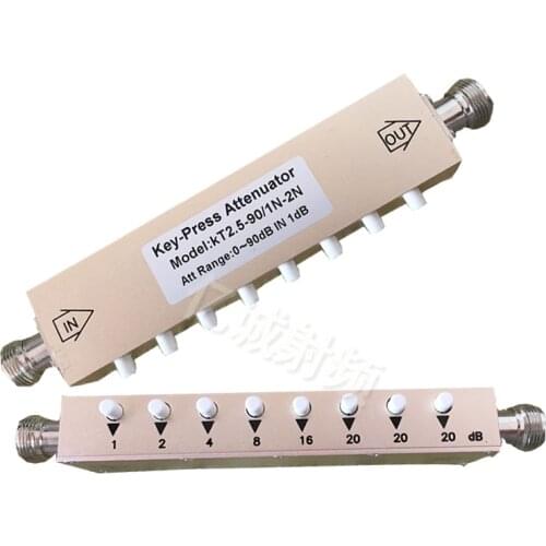 N-type RF adjustable attenuator / signal adjustable 0-30dB 60dB 90dB button step adjustable attenuator