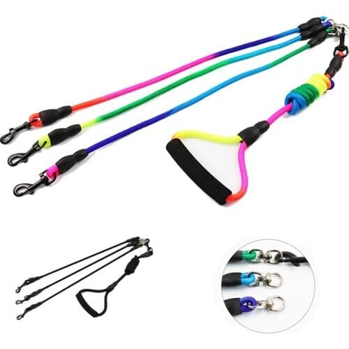 1 Drag 3 Cat Dog Leash Nylon Detachable Pets Long Leashes with Handle Anti-winding Dogs Walking Lead Traction Rope Supplies