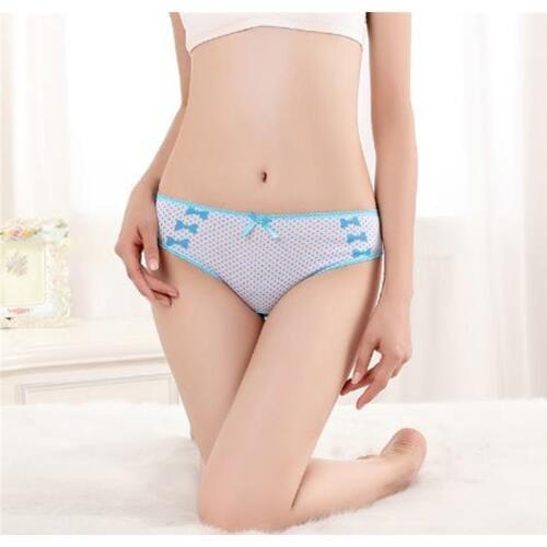 #89105 LeafMeiry Underwear Women Dot Print Cute Women Panties Sexy Briefs