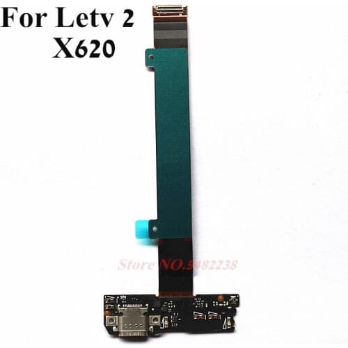 Original USB Charging Dock Port Flex cable For Letv 2 X620 X621 Charger plug board with Microphone Replacement parts