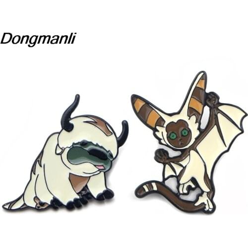 P3935 Dongmanli Resource Appa MOMO Metal Enamel Pins and Brooches for Women Lapel Pin Badge Gifts