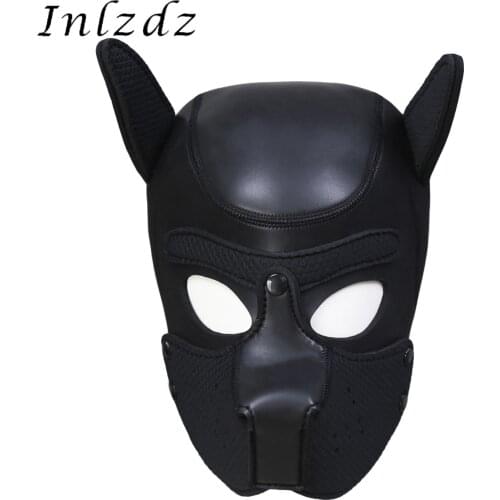 Dog Rubber Mask Cosplay Accessories Adult Toy for Role Play Carnival Halloween Party Fancy Dress Masquerade Ball Costume Props