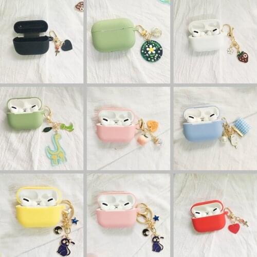 Luxury Cute Korea Case for QCY T10 /T11 Case Sweet Peach /flower /Cartoon Key Chain Earphone Cover for QCYT10 Case Hearphone Box