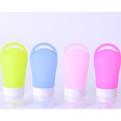 60Pcs/Lot 38-90ML Silicone Bottle With Hole Portable Storage Bottling Oil Emulsion Cosmetics Skin Care Travel Sub Bottle HA2468