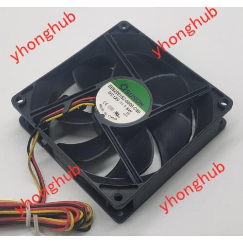 SUNON EE92251S2-0000-C99 DC 12V 1.6W 92x92x25mm 3-Wire Server Cooling Fan