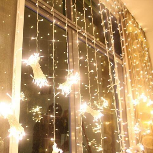 2X2m/3x1m/3x2m/3x3m LED Home Outdoor Holiday Christmas Decorative Wedding xmas String Fairy Curtain Garlands Strip Party Lights