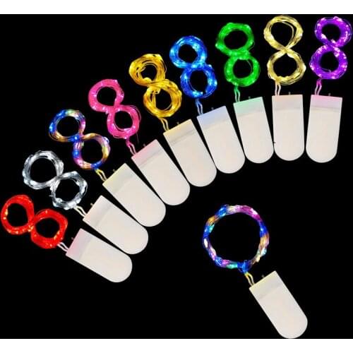 10pcs LED Fairy String Lights Battery Operated LED Copper Wire String Lights Outdoor Waterproof Bottle Light for Bedroom Decor