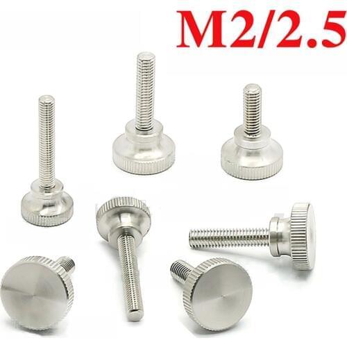 5/10/20Pcs GB834 M2 M2.5 Stainless Steel Knurling Head Knurled Thumb Screw Hand Tighten Curtain Wall Glass Lock Screws