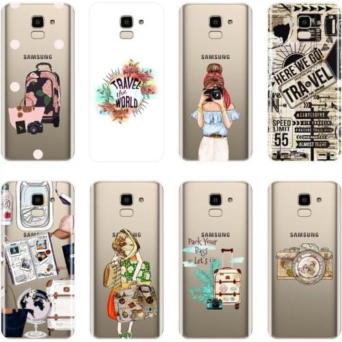 Back Cover For Samsung Galaxy J2 J5 J7 Prime Silicone Travel Phone Case For Samsung J4 J6 J8 Plus 2018 J3 J5 J7 2015 2016 2017