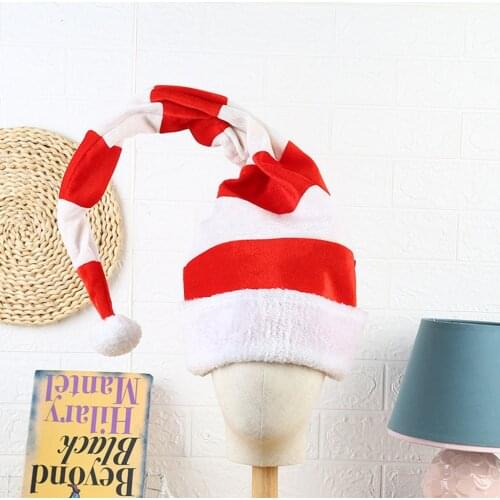 Winter Hat Warm Knit Hat Childrens Christmas Striped Hair Ball Knit Hat Decorations Gift Unisex Comfort Cap Fashion 2020