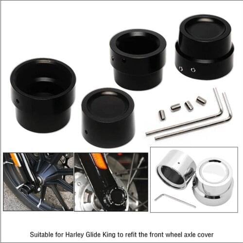 1 Pair Motorcycle Front+Rear Axle Cover Cap Nut Black CNC Aluminum For Harley Sportster XL883 XL1200 Softail Dyna