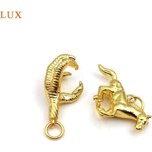 5pcs Brass Plated Gold Claw Pendants For Women Necklace Charm Jewelry Finding Supplies Horse Pendant Equestrian Jewelry Making