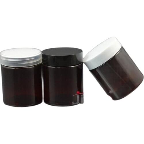 80ml Empty Container for Styling Gel Hair Wax 80g Cream Jar PET Packaging Wholesale brown Jar with black/clear/white PP lid