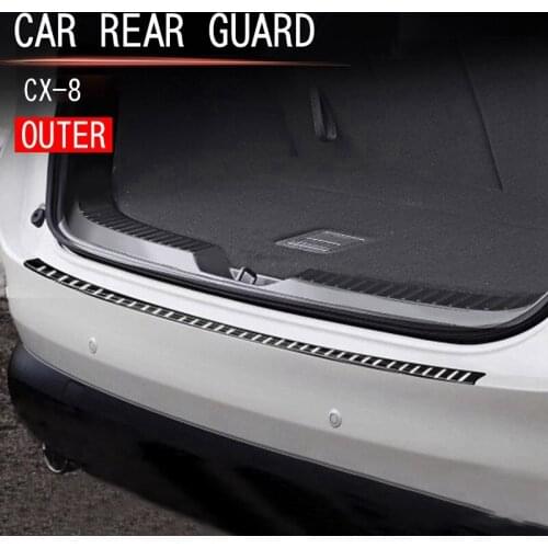 Car Rear Bumper Trunk Guards Trunk Anti-Scratch Guards Rear Bumper Trim Cover for Mazda CX-8 2018-2021