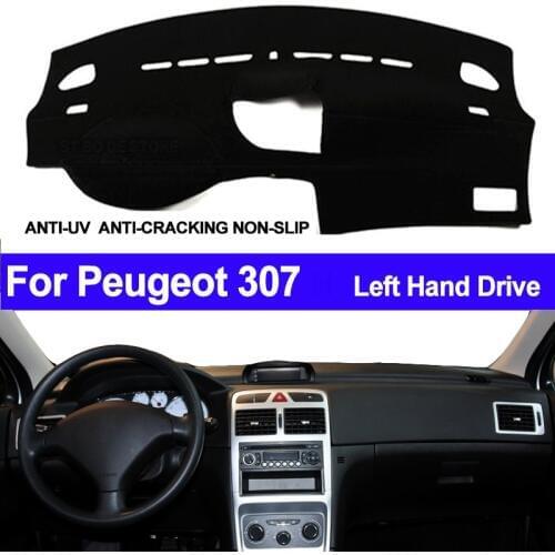 TAIJS Car Dashboard Cover Dash Mat For Peugeot 307 Sun Shade DashMat Pad Carpet Anti-UV Automobile Protector Car Styling
