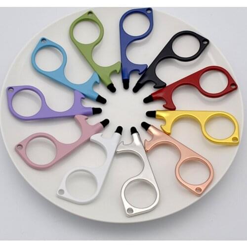 Safety Stylus Door Opener Without Touch Key Anti-bacterial Elevator Button Door Handle Multi-function Bottle Opener Non-contact