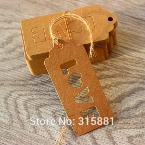 LOVE Gift Tags, Wedding Favor Tags, Goldenrod Tags with LOVE Hole 500pcs/lot Free Shipping