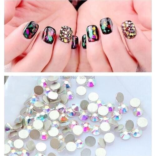 200bag Glitter Rhinestones Crystal AB SS3-SS40 Non Hot Fix FlatBack Sewing and Fabric Garment Nail Art Rhinestones Decorations
