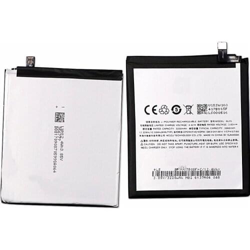 Original BU15 battery 3260mah 3.85v 12.55wh for Meizu U20 batteries