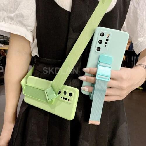 Oblique hanging lanyard phone cover for samsung A22 A32 A52 A72 soft TPU camera Protect phone case for samsung a22 a32 a51 a71