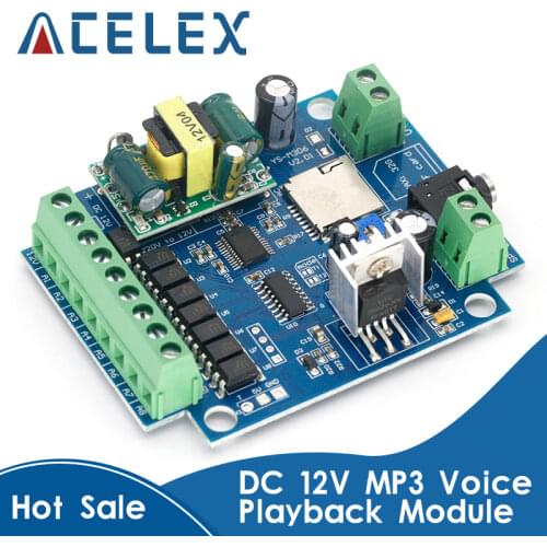 DC 12V MP3 Voice playback module Voice broadcast Alarm prompter trigger multi mode