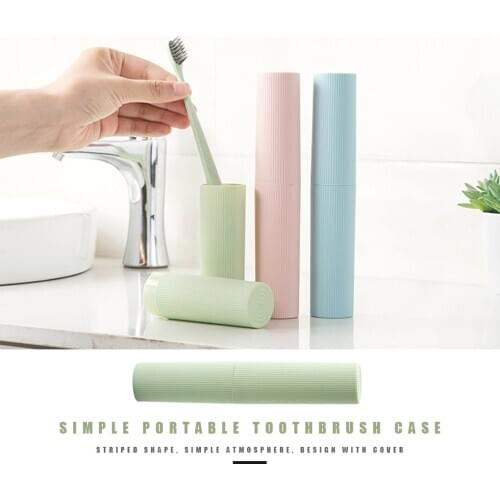 Toothbrush Holder Bathroom Organizer Travel Portable Brush Holder Toothbrush Storage Box Plastic Cup For Outdoor Camping Protect