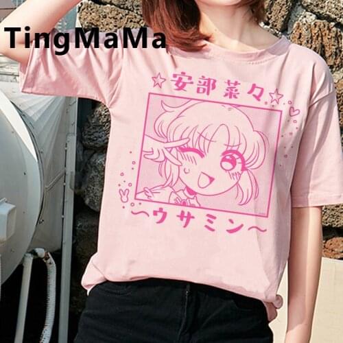 Japanese Anime Harajuku E-girls Punk t-shirt female harajuku kawaii graphic tees women ulzzang aesthetic graphic tees women