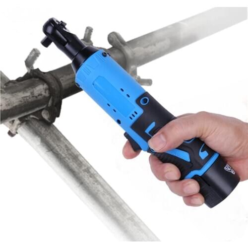 Electric Wrench 3/8" Cordless Ratchet 12/18/28V Rechargeable Scaffolding 90° Right Angle Wrench Tool With Battery Charger Kit