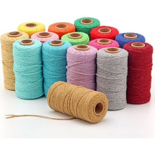100mx2mm Cotton Cords Handmade Sewing Thread for Handmade Accessories Wedding Party Decoration Gift DIY Wrapping