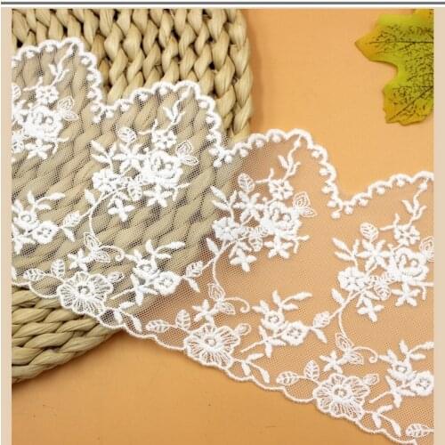 Lace Trimmings For Sewing Blanche Trim Dentelle Au Metre White Cotton Embroidered Tricots Diy Lingerie Accessoires Broderie