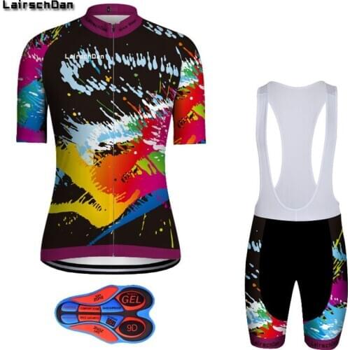 LairschDan womens cycling jersey set road bike clothing culotte mujer breathable mountain bicycle cycling clothing suit female